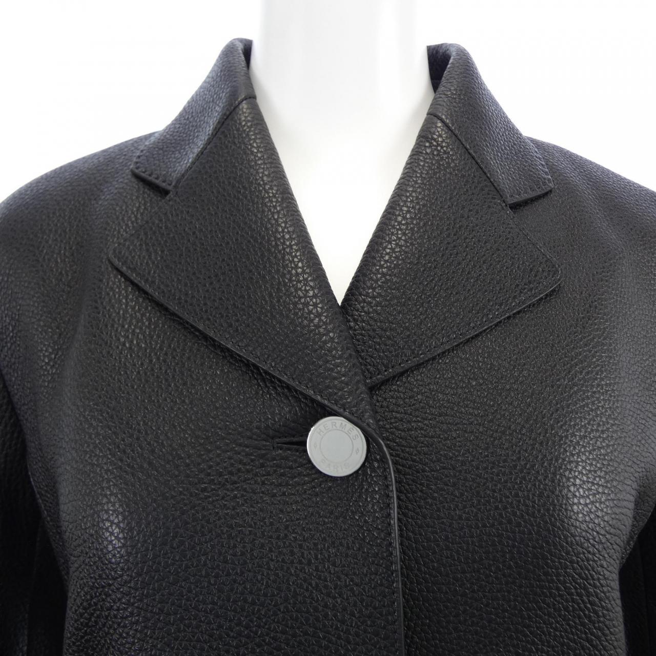 エルメス HERMES クルードセル 6E1205D2 レザージャケット