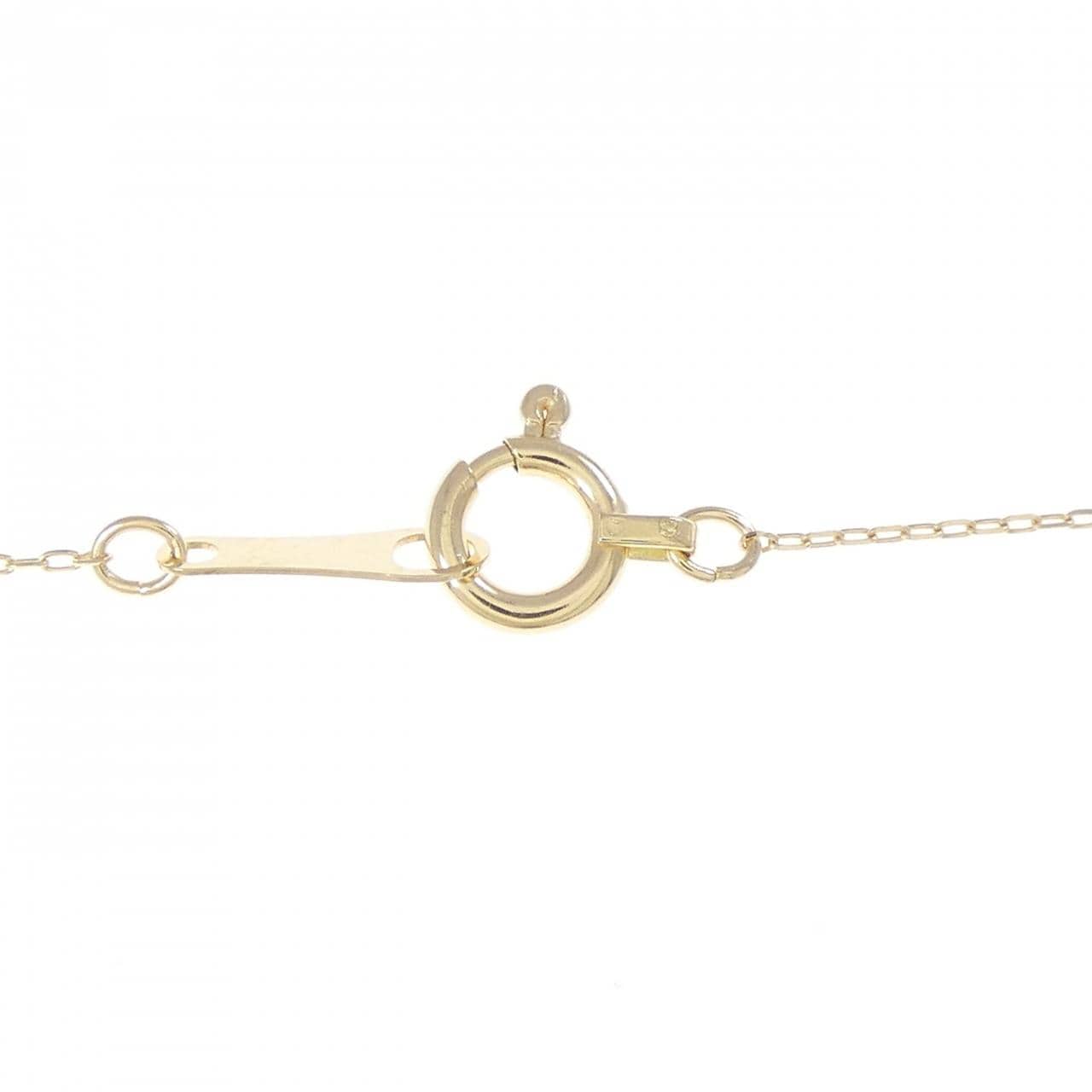 K18YG イニシャルF ダイヤモンド ネックレス 0.06CT