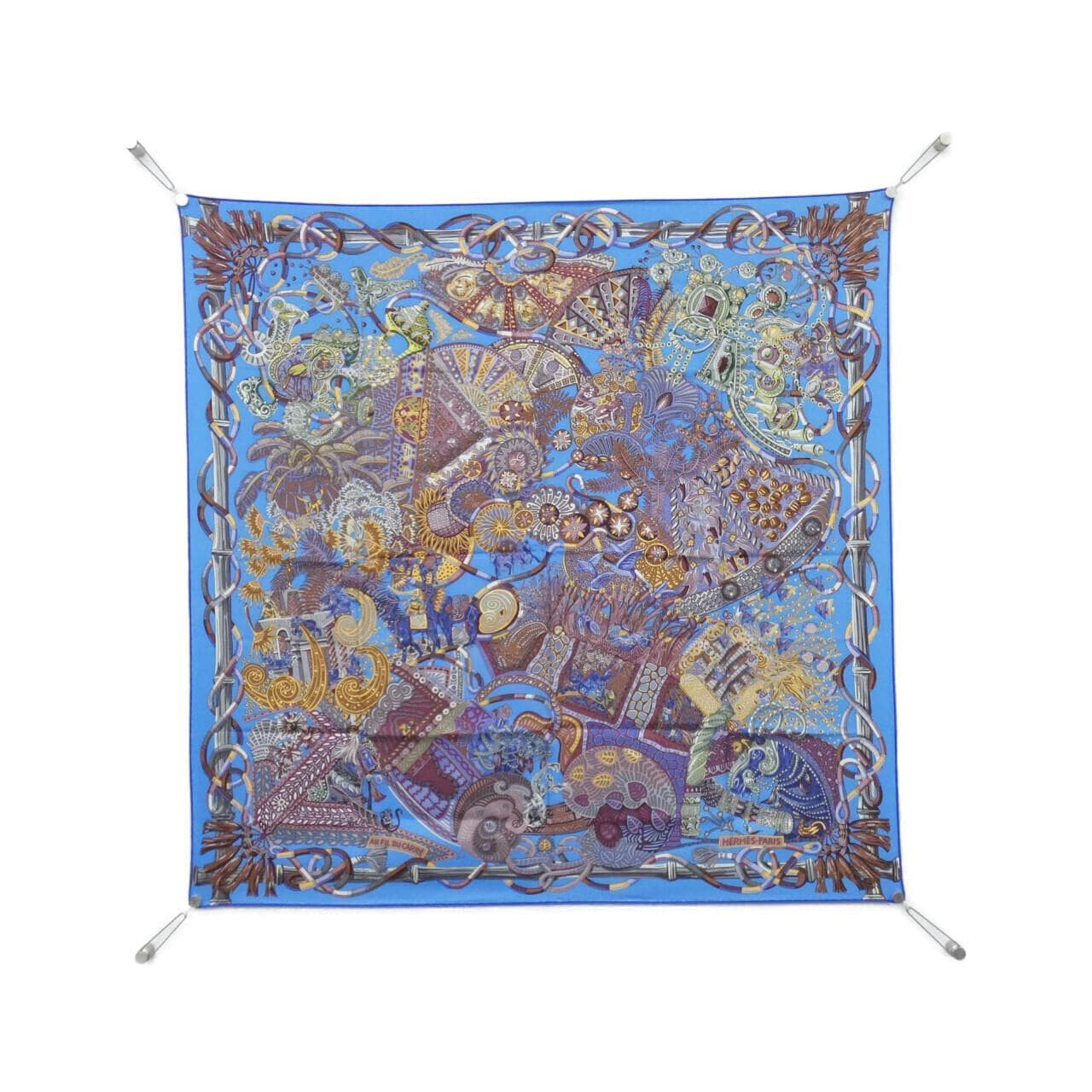 エルメス AU FIL DU CARRE カレ スカーフ