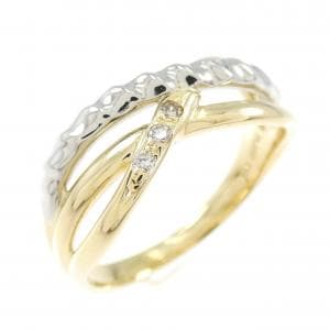 K18YG/PT900 ダイヤモンド リング 0.03CT