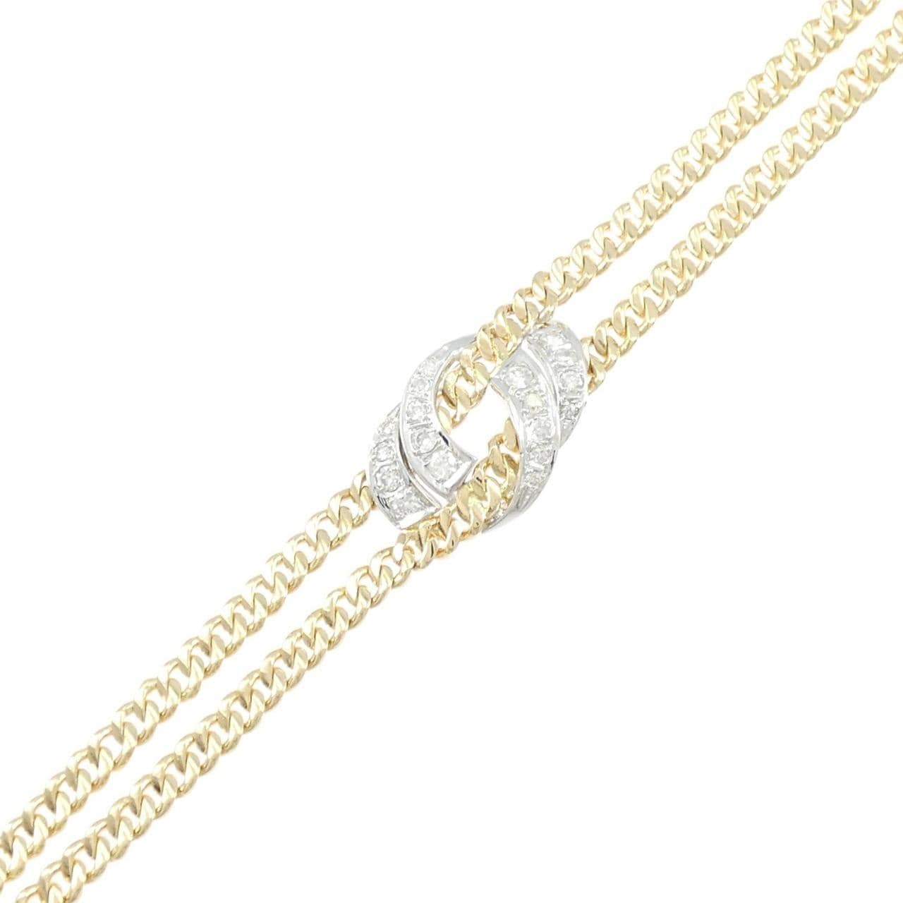 750YG/750WG ダイヤモンド ブレスレット 0.40CT