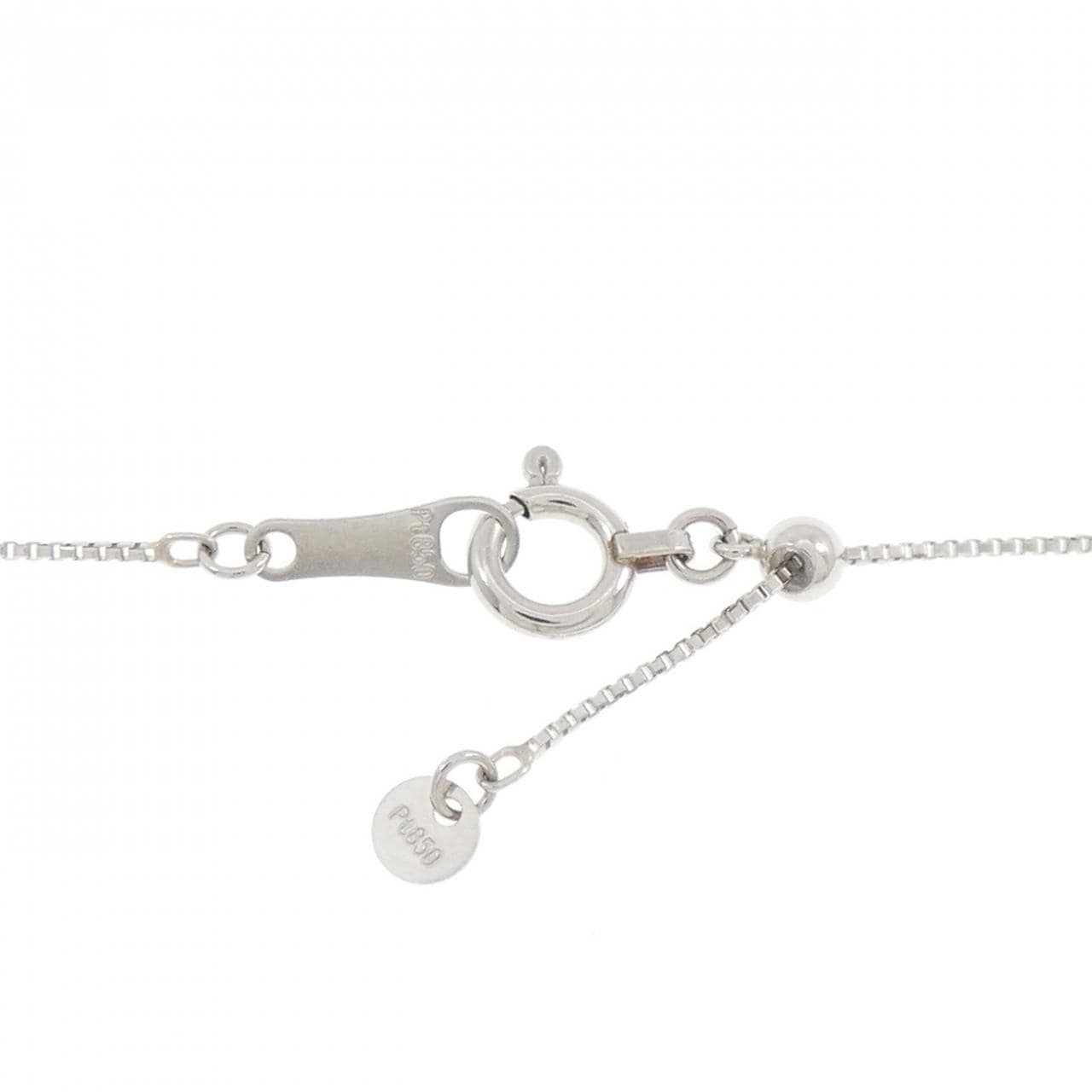 【新品】PT900/PT850 フラワー ダイヤモンド ネックレス 0.23CT