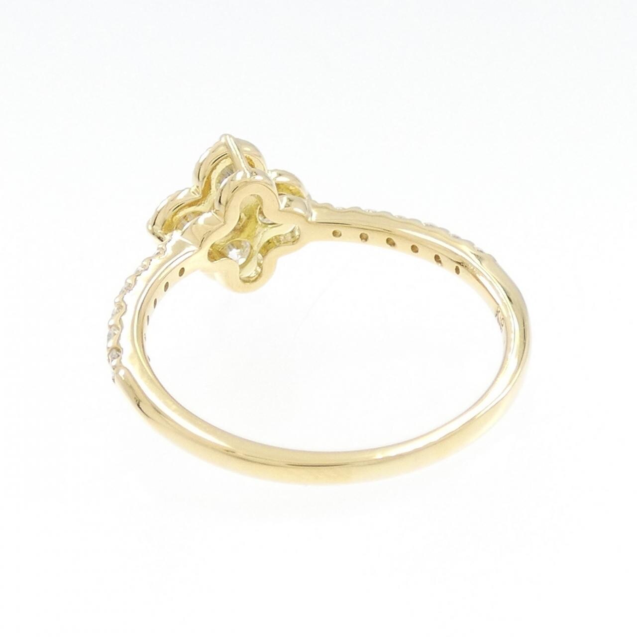 K18YG フラワー ダイヤモンド リング 0.501CT