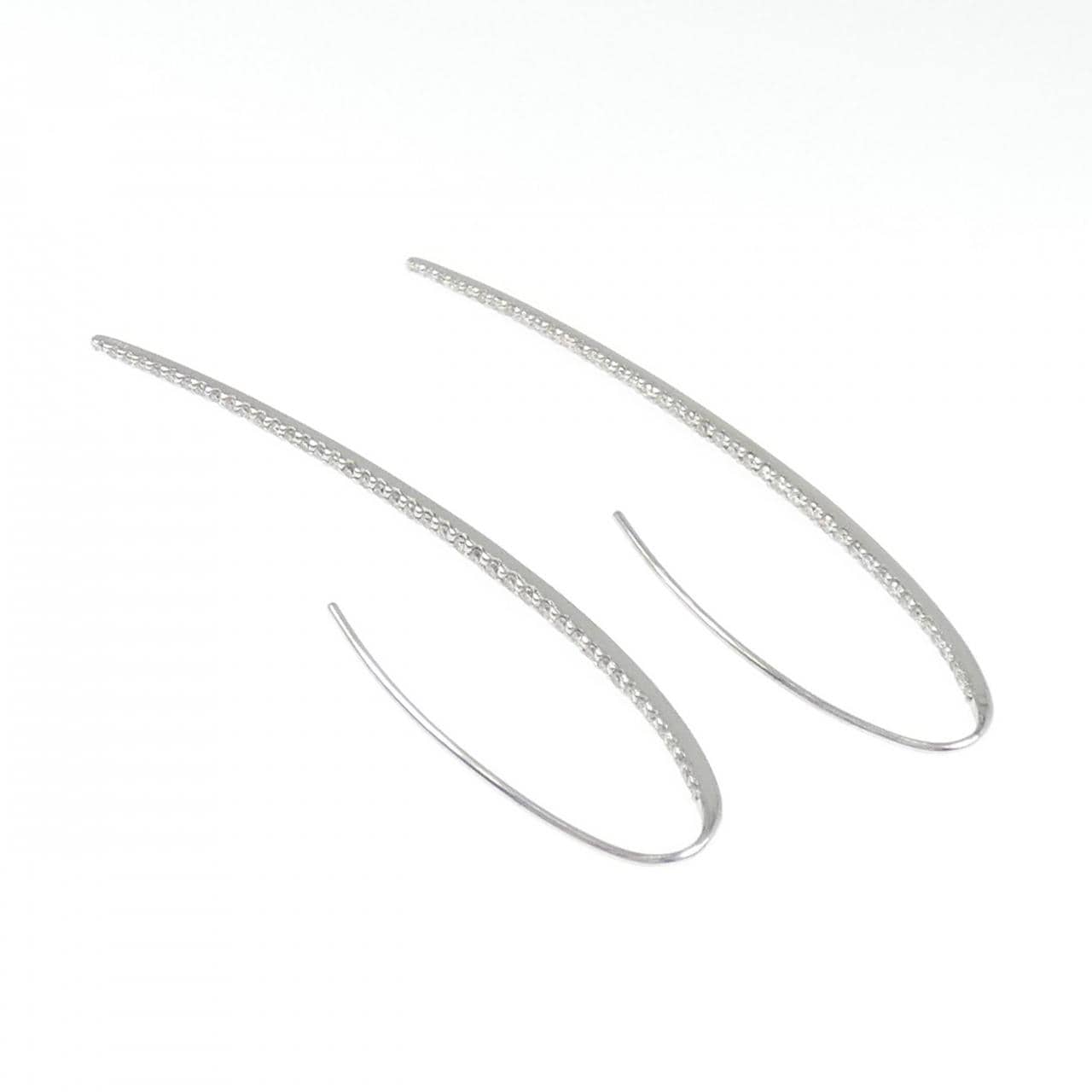 K18WG ダイヤモンド ピアス 0.50CT