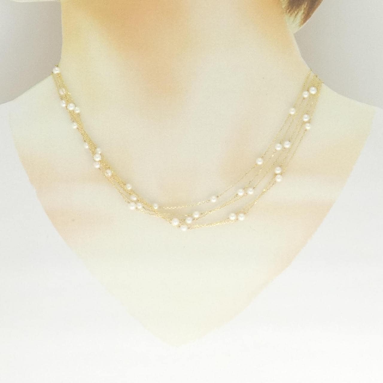 K18YG 淡水パール ネックレス