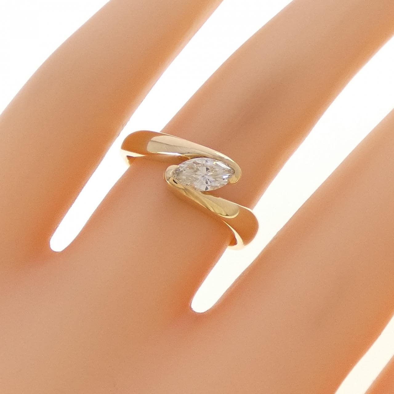 K18YG ダイヤモンド リング 0.39CT