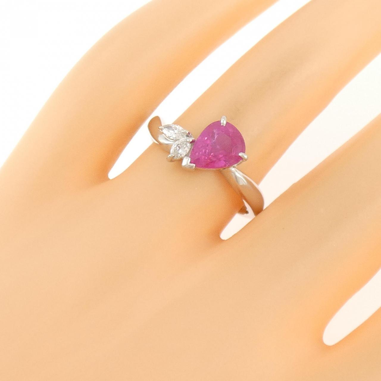 PT900 ルビー リング 1.63CT