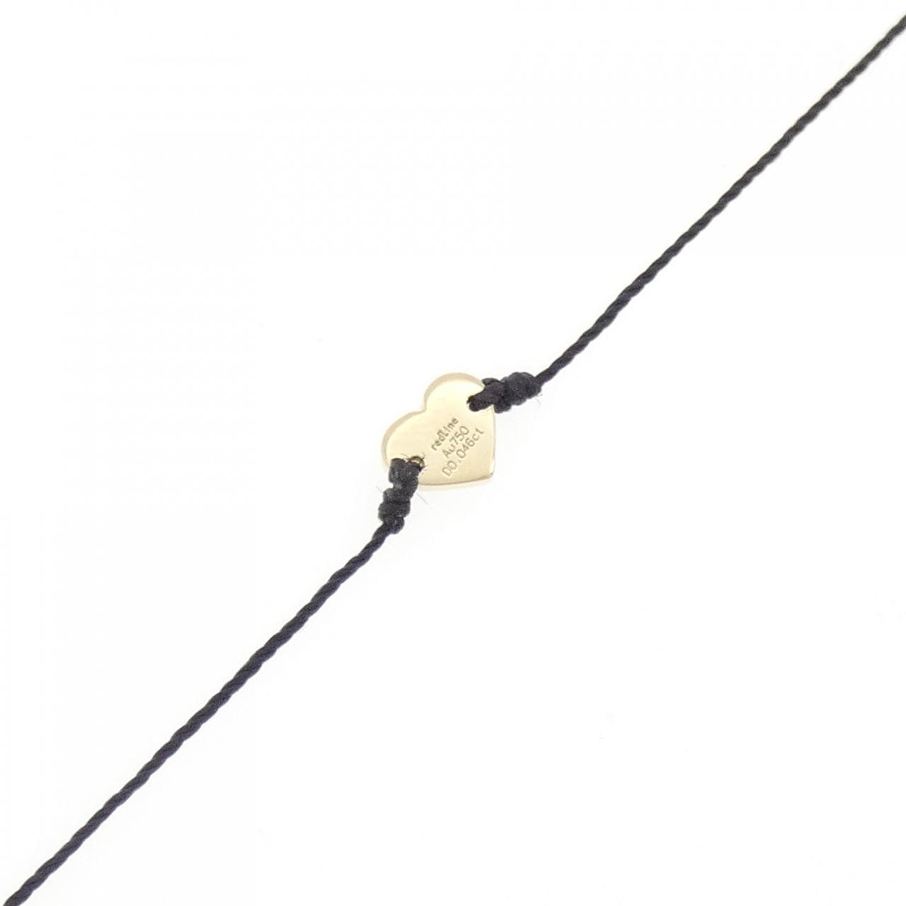 レッドライン ハート ダイヤモンド ブレスレット 0.046CT