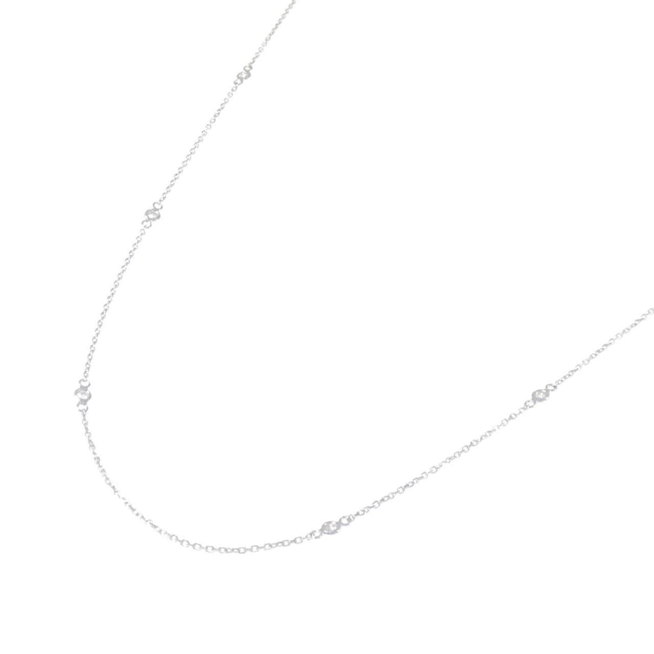 K18WG ダイヤモンド ネックレス 0.10CT