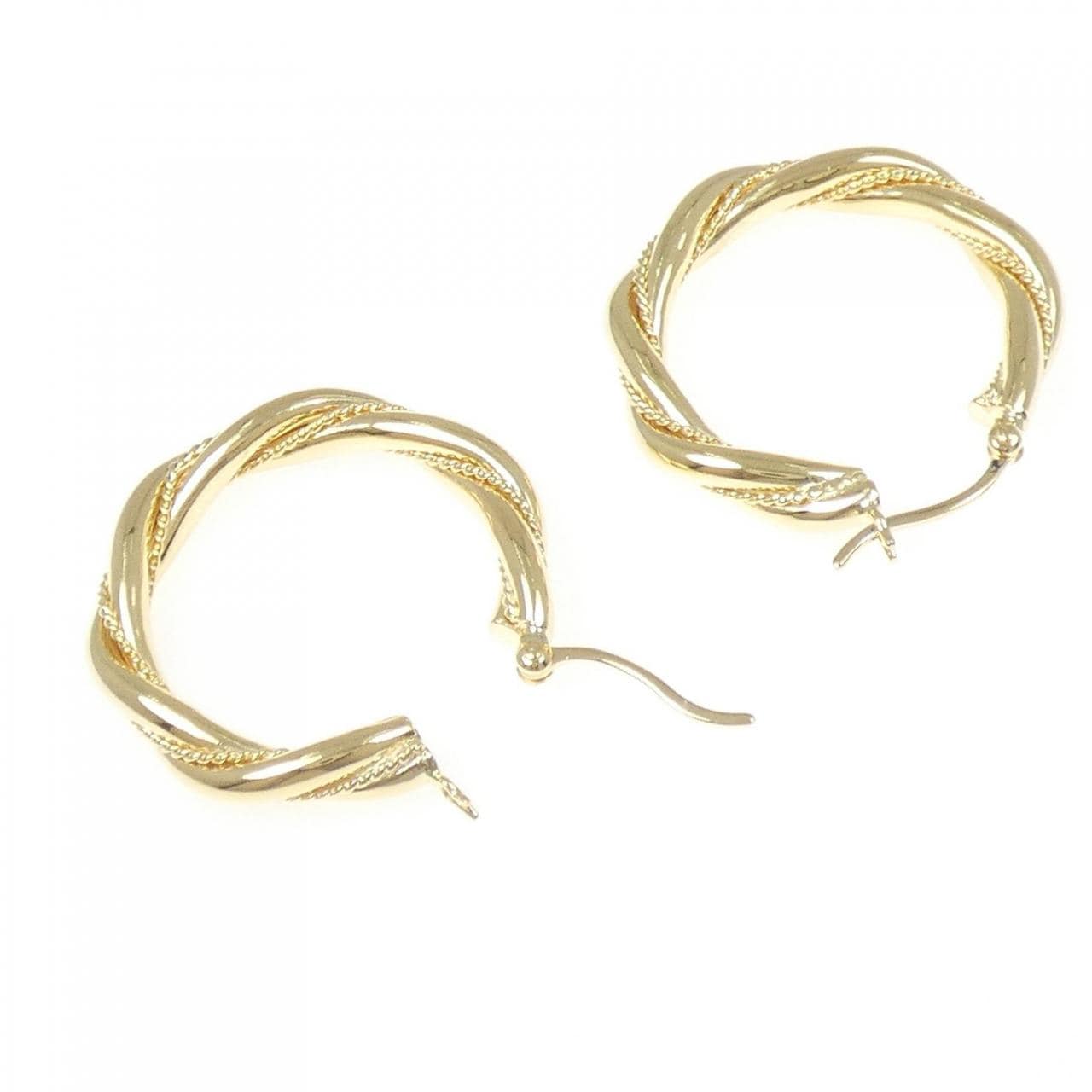 K18YG フープ ピアス