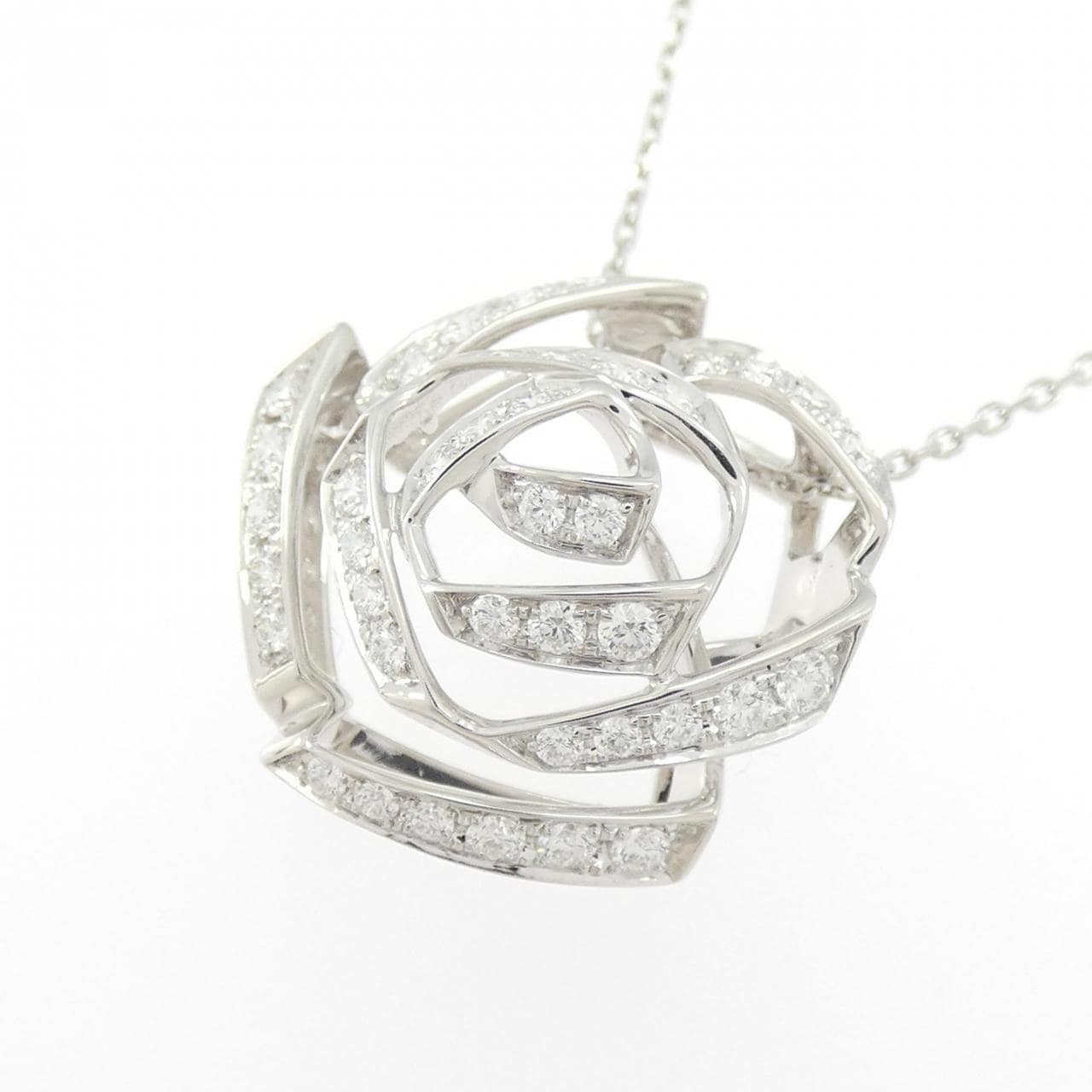 タサキ リボン ローズ ネックレス 0.43CT