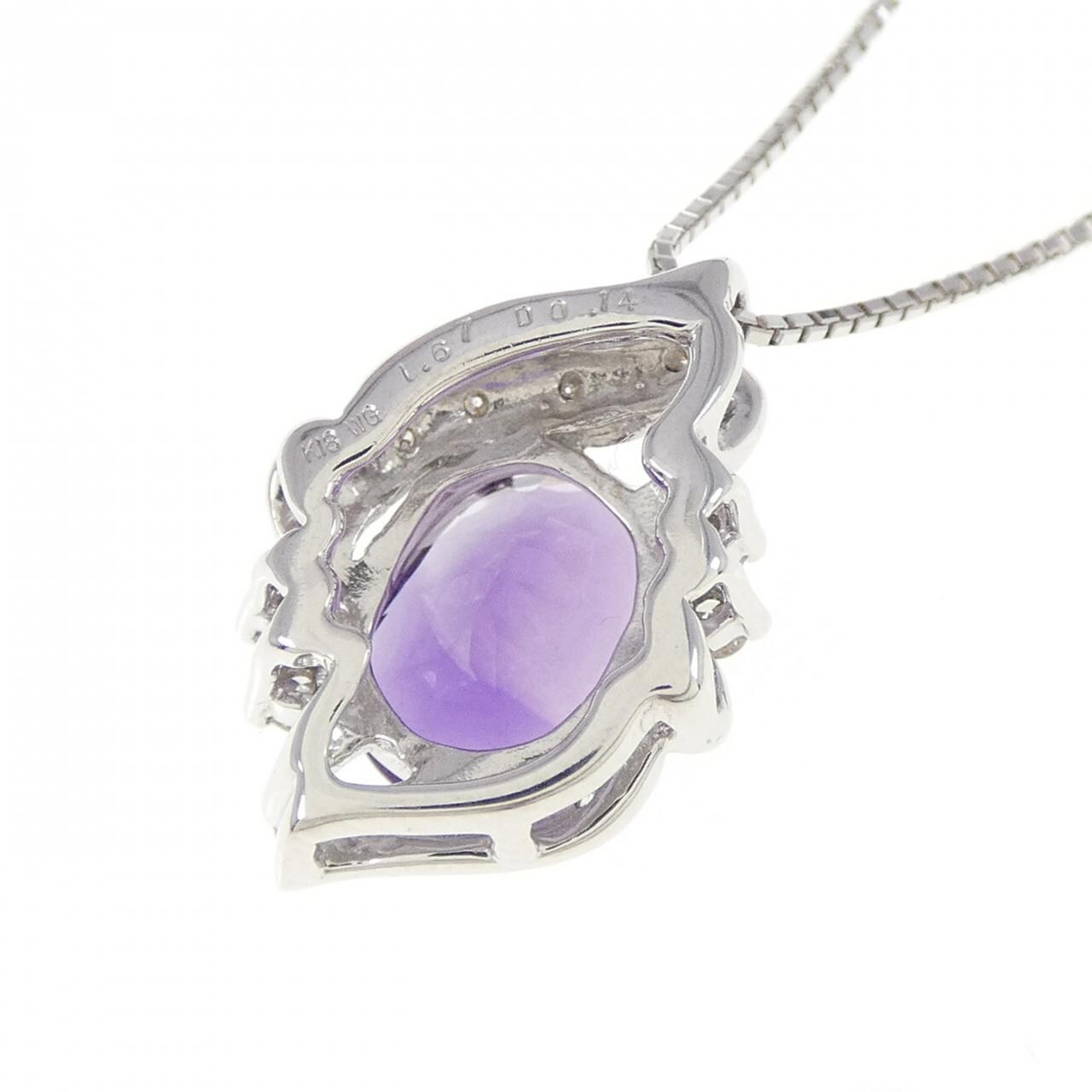 K18WG アメジスト ネックレス 1.67CT