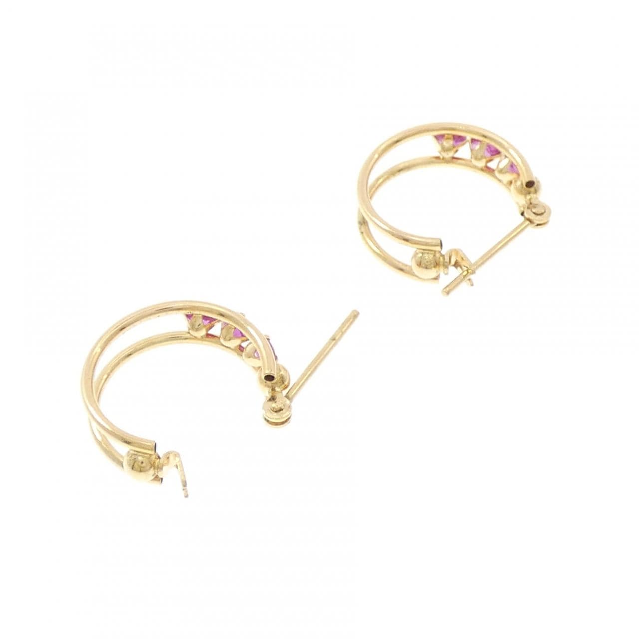 K18YG ルビー ピアス