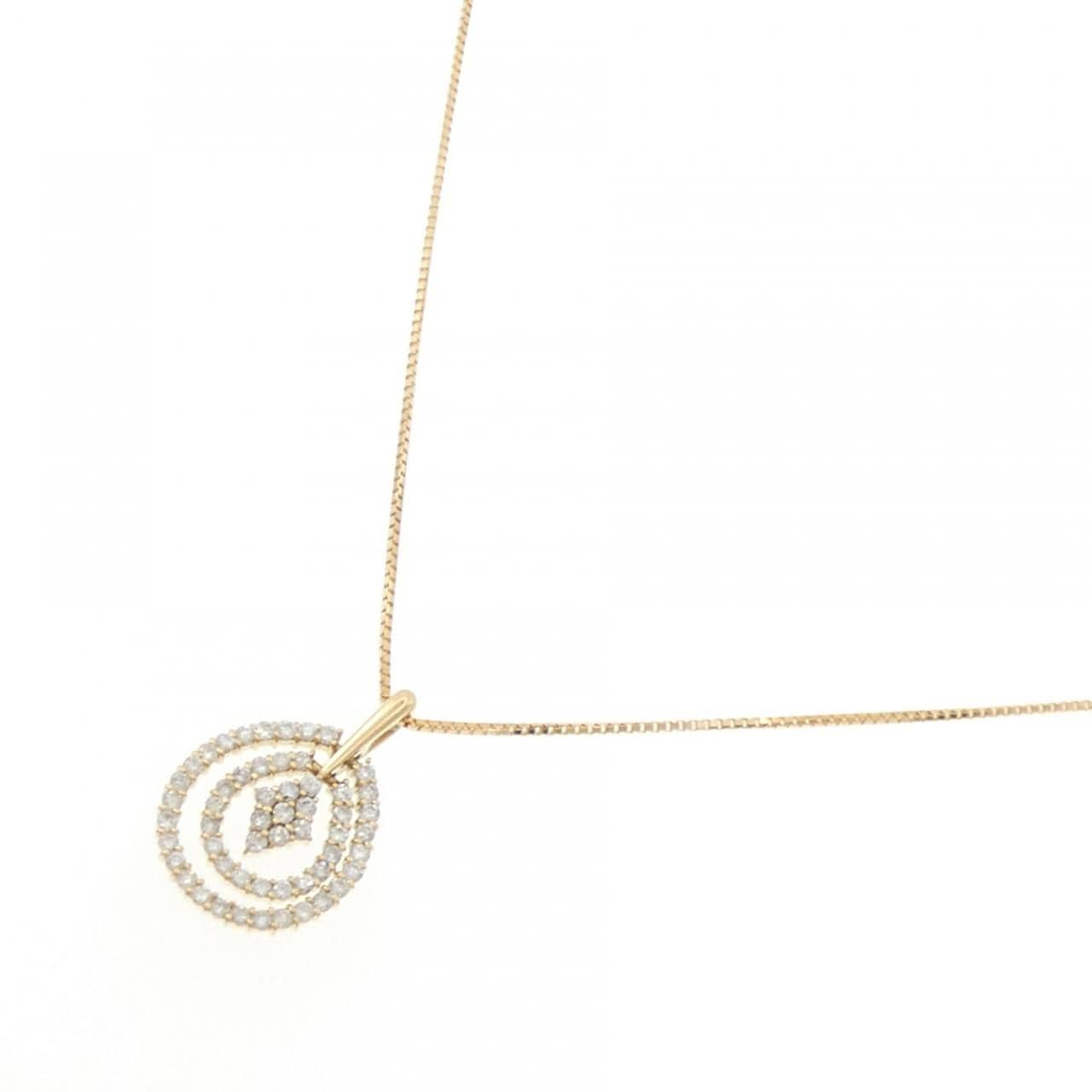 K18YG ダイヤモンド ネックレス 1.01CT