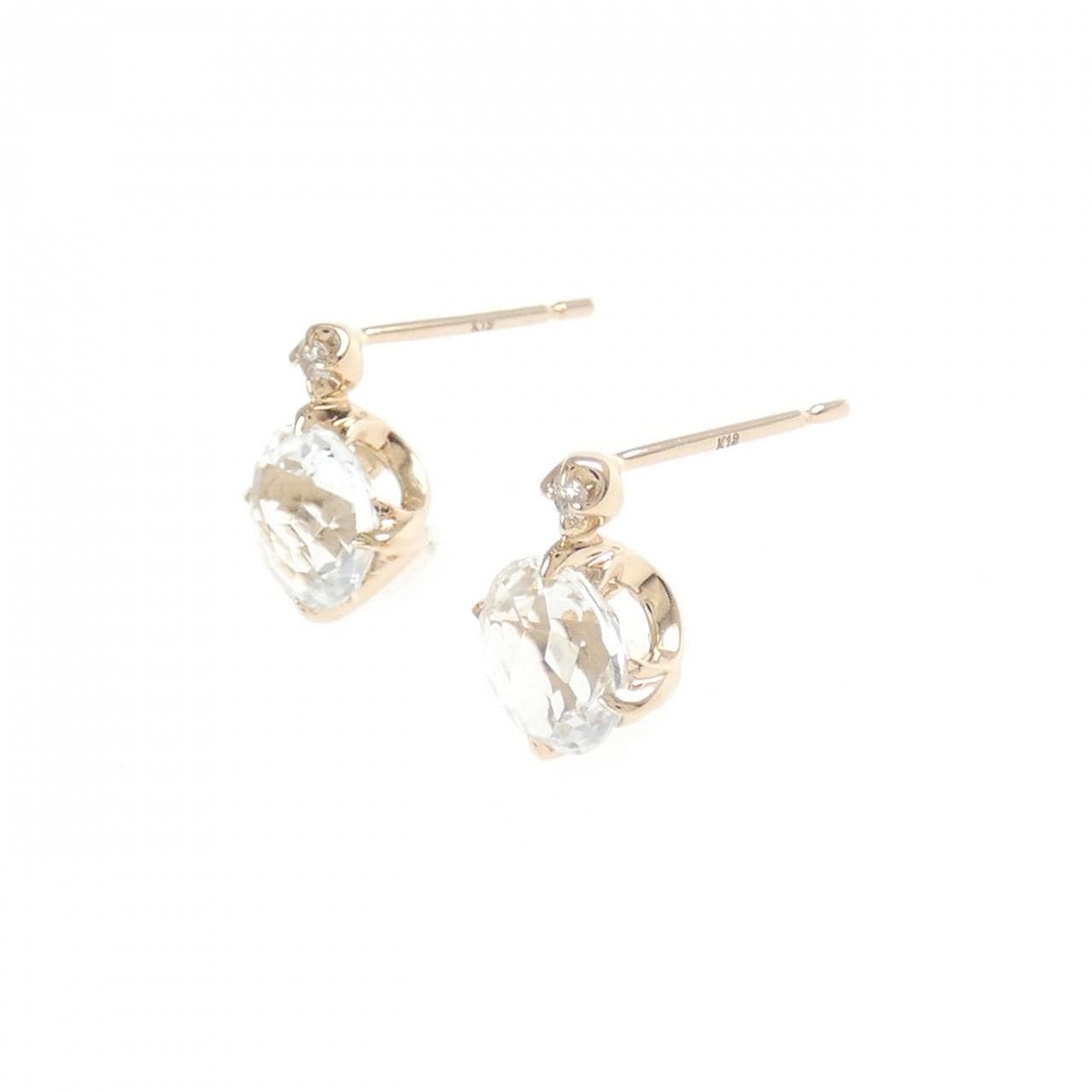 K18PG クオーツ ピアス