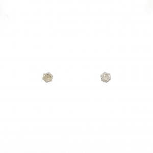 PT900 ソリティア ダイヤモンド ピアス 0.10CT