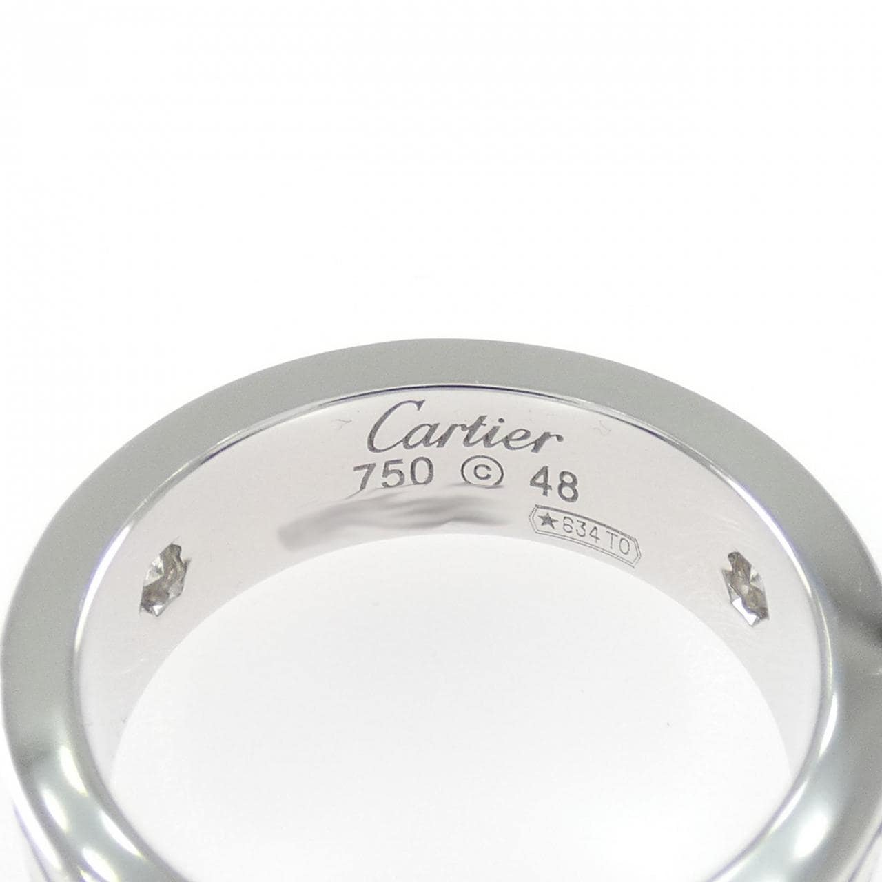 カルティエ ラブ ハーフダイヤ リング