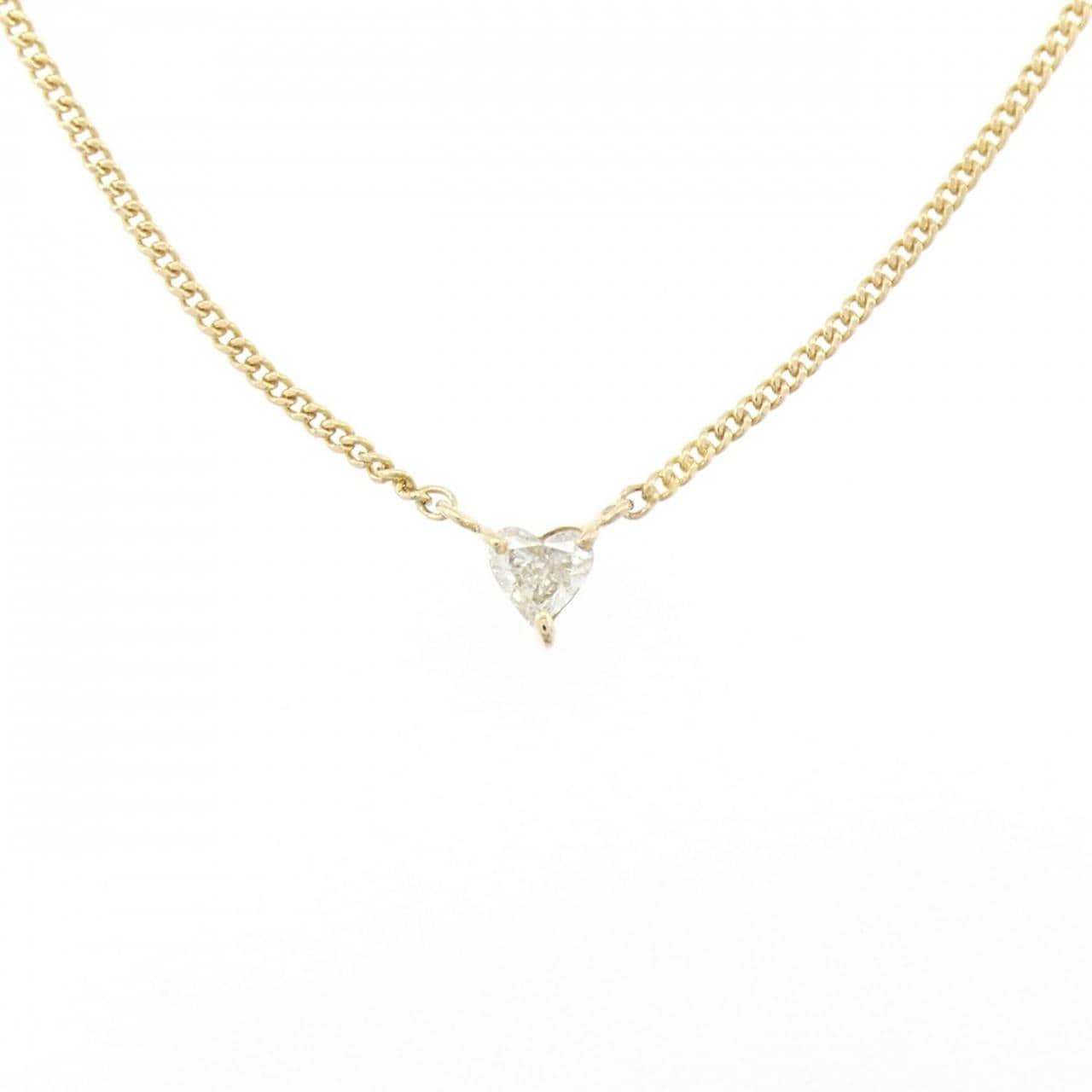 K18YG ハート ダイヤモンド ネックレス 0.16CT