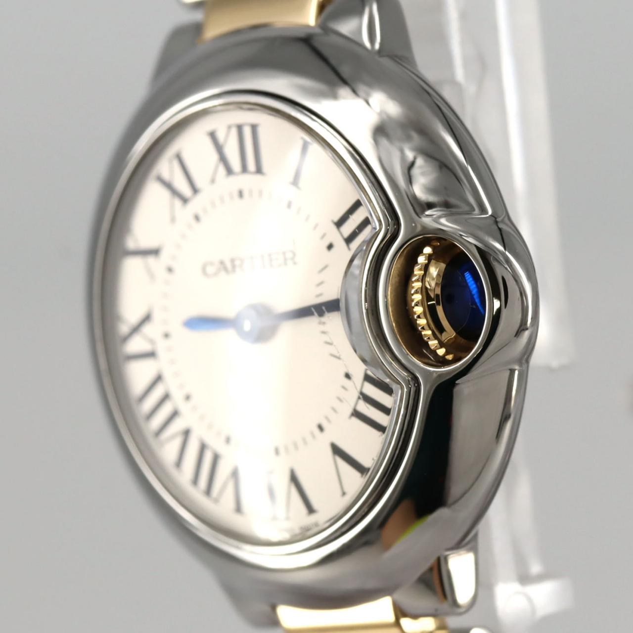 カルティエ バロンブルーSM コンビ W69007Z3/W2BB0010 SSxYG クォーツ