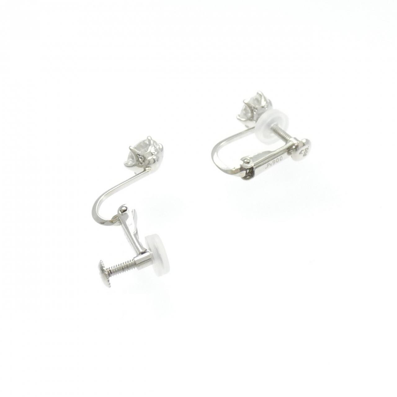 PT900 ダイヤモンド イヤリング 0.522CT 0.548CT F-G I1 VG