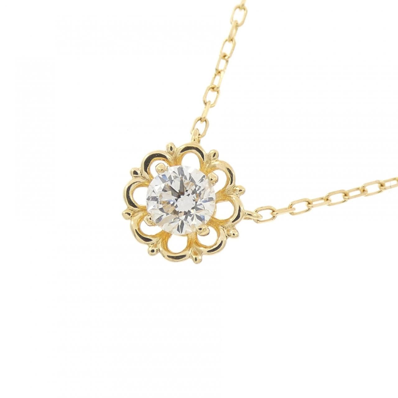 K18YG ダイヤモンド ネックレス 0.20CT
