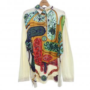 【ヴィンテージ】エルメス HERMES FESTIVAL QUADRI ツイルレーヌ. トップス