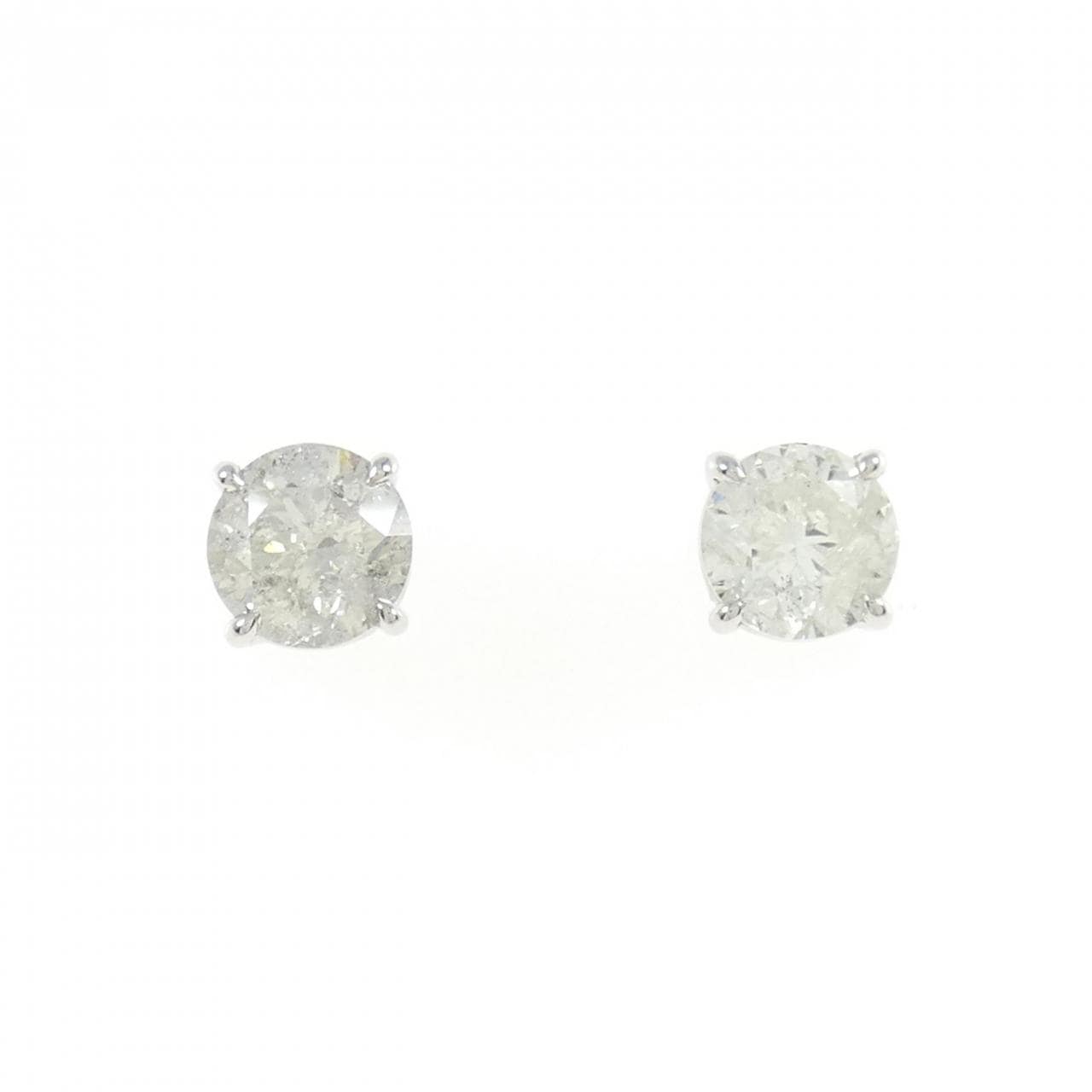 PT Solitaire Diamond Earrings 2.01CT