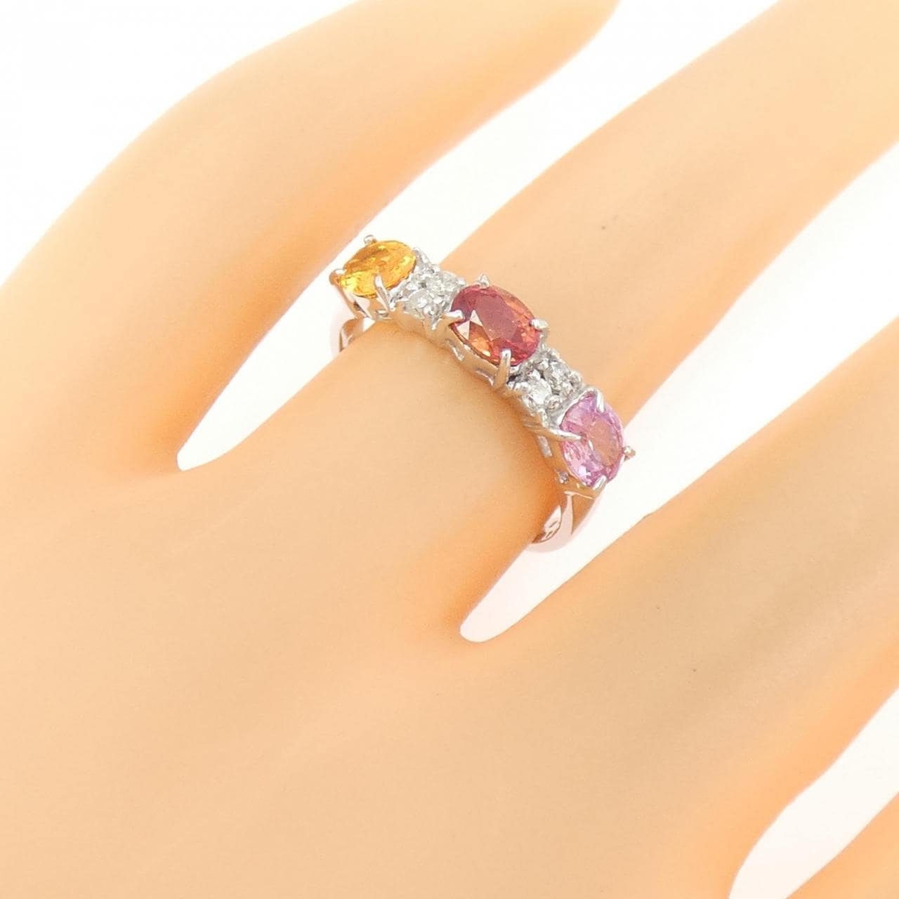 K18WG サファイヤ リング 1.37CT