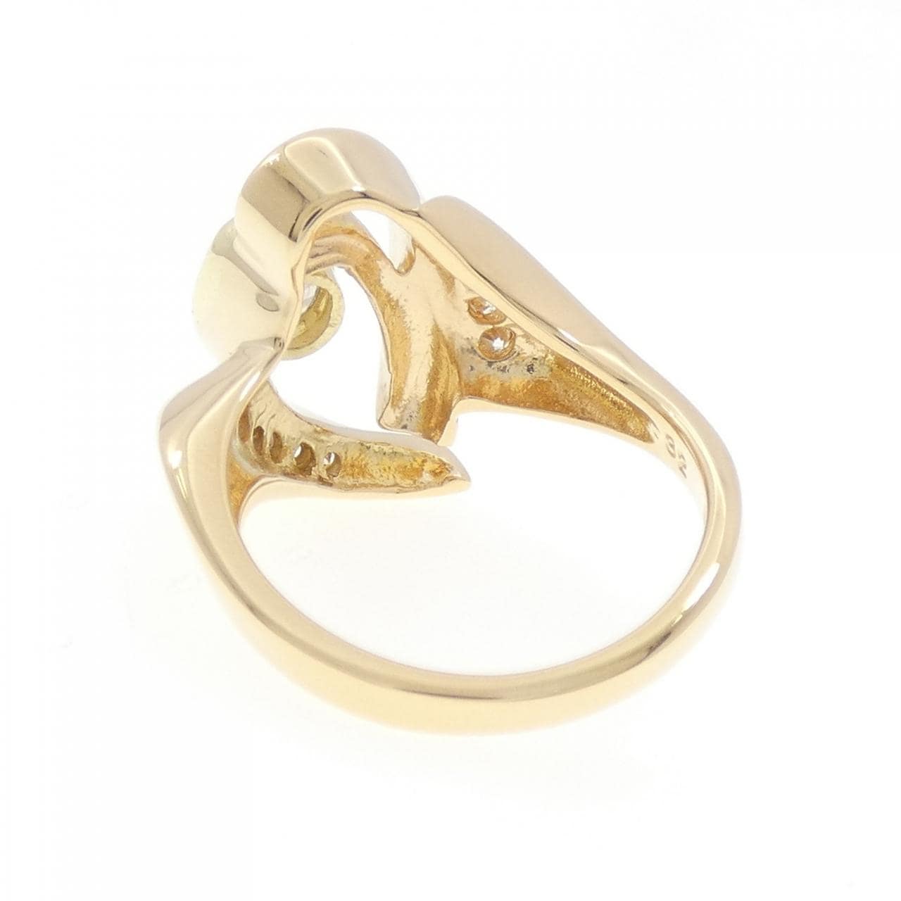 18KYG ダイヤモンド リング 0.32CT