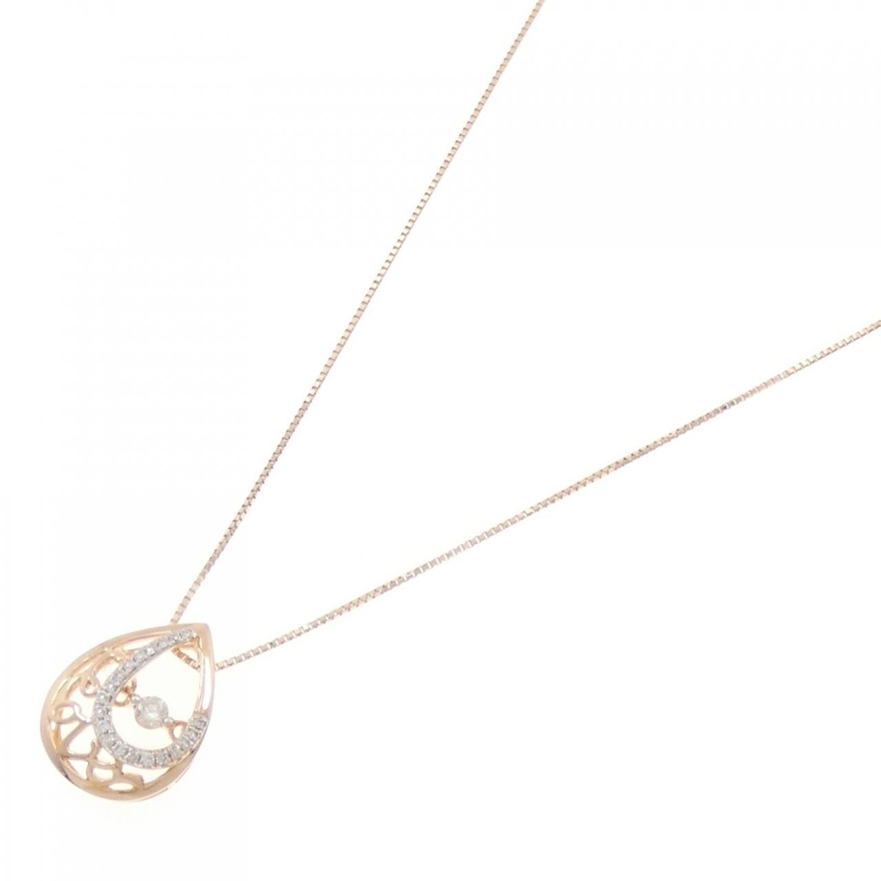 K18PG/K18WG ダイヤモンド ネックレス 0.16CT