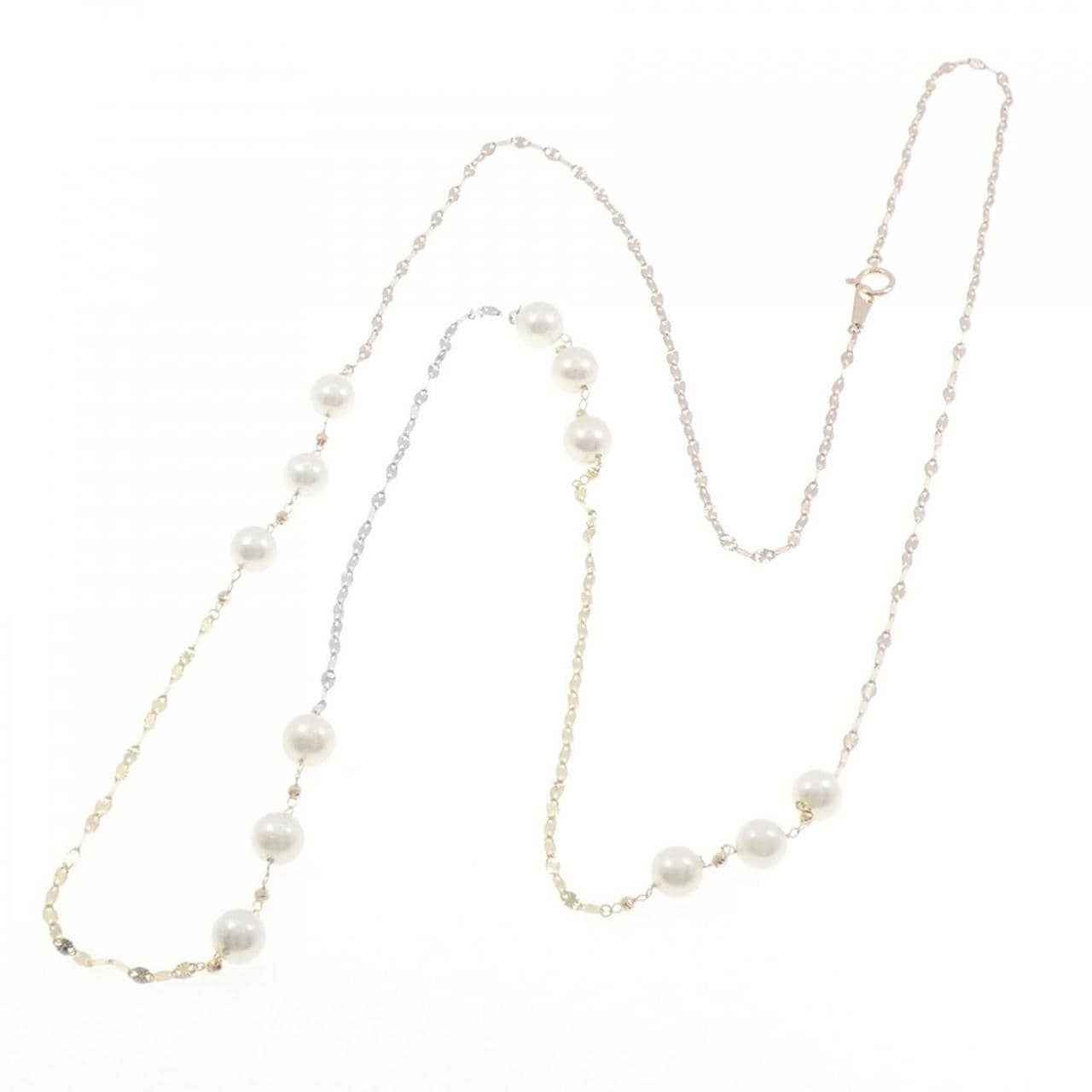 K18PG/PT/K18YG Akoya pearl necklace