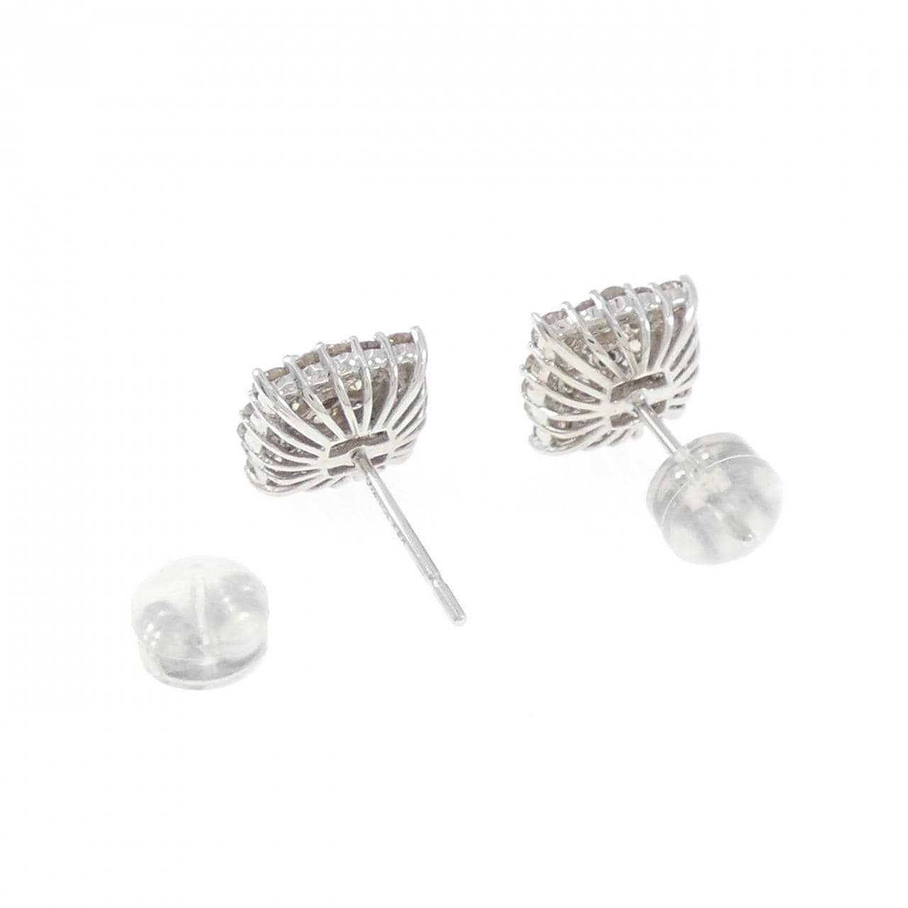 K18WG ダイヤモンド ピアス 1.00CT