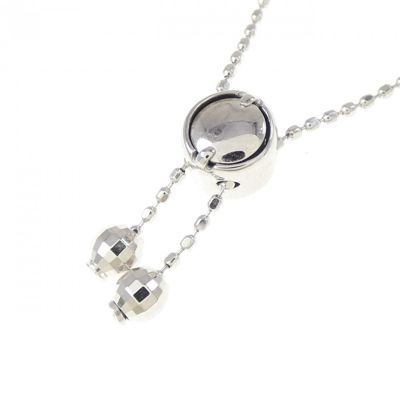K14WG ホワイトトパーズ ネックレス 0.25CT
