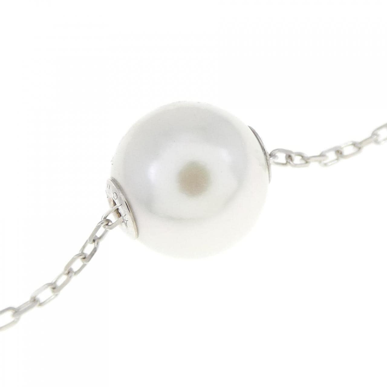 [BRAND NEW] K18WG Akoya pearl necklace 7.5-8.0mm
