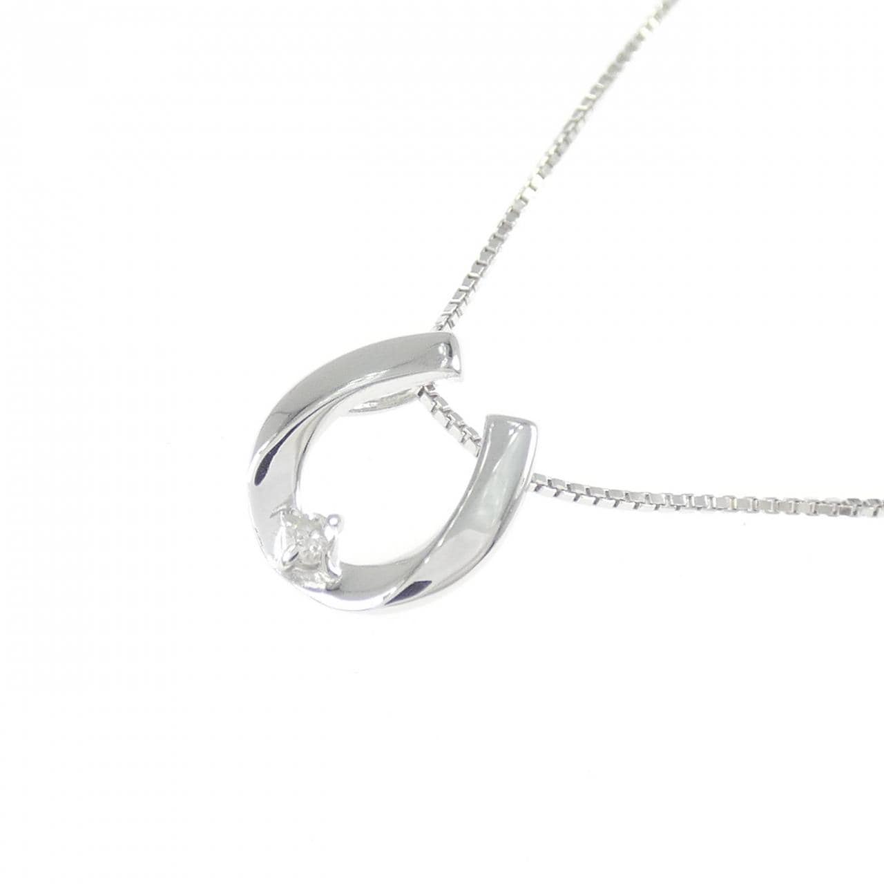 K10WG ダイヤモンド ネックレス 0.01CT