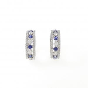 K18WG サファイヤ ピアス 0.76CT