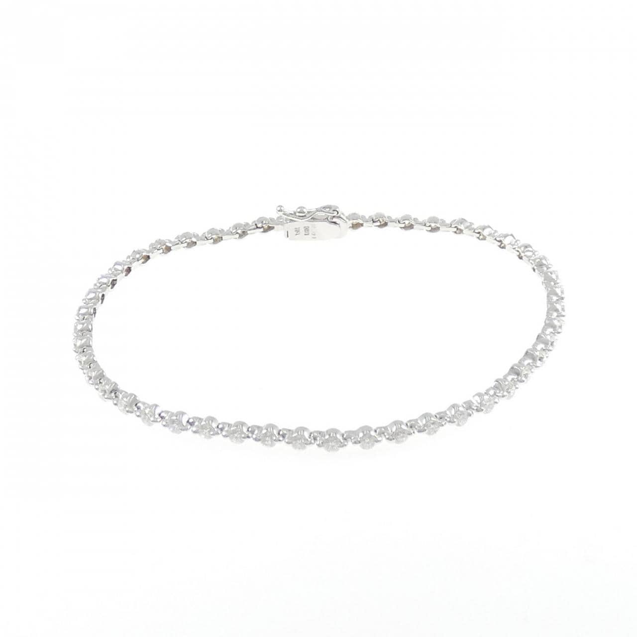 K18WG ダイヤモンド ブレスレット 2.00CT