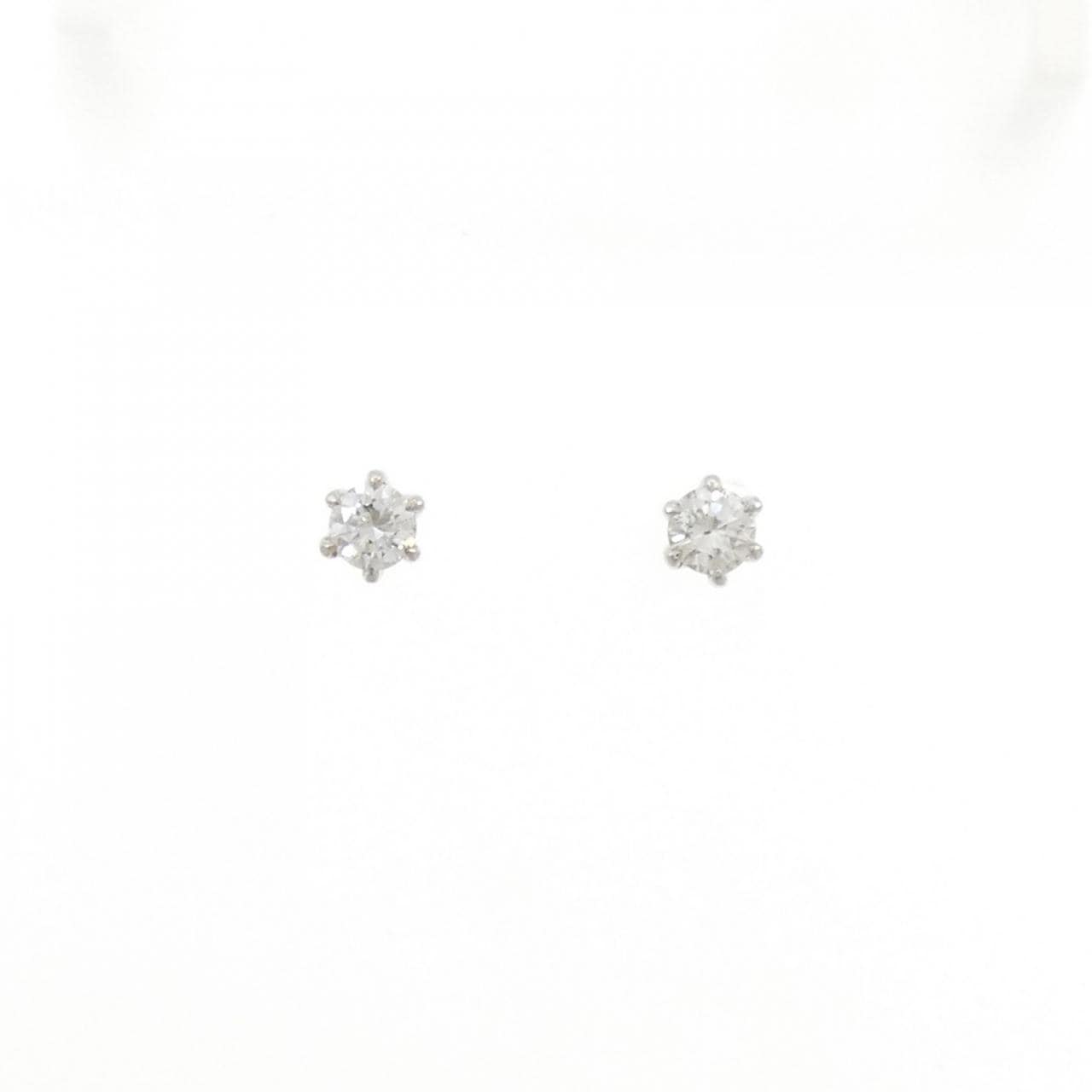 PT/PT900 ソリティア ダイヤモンド ピアス 0.40CT