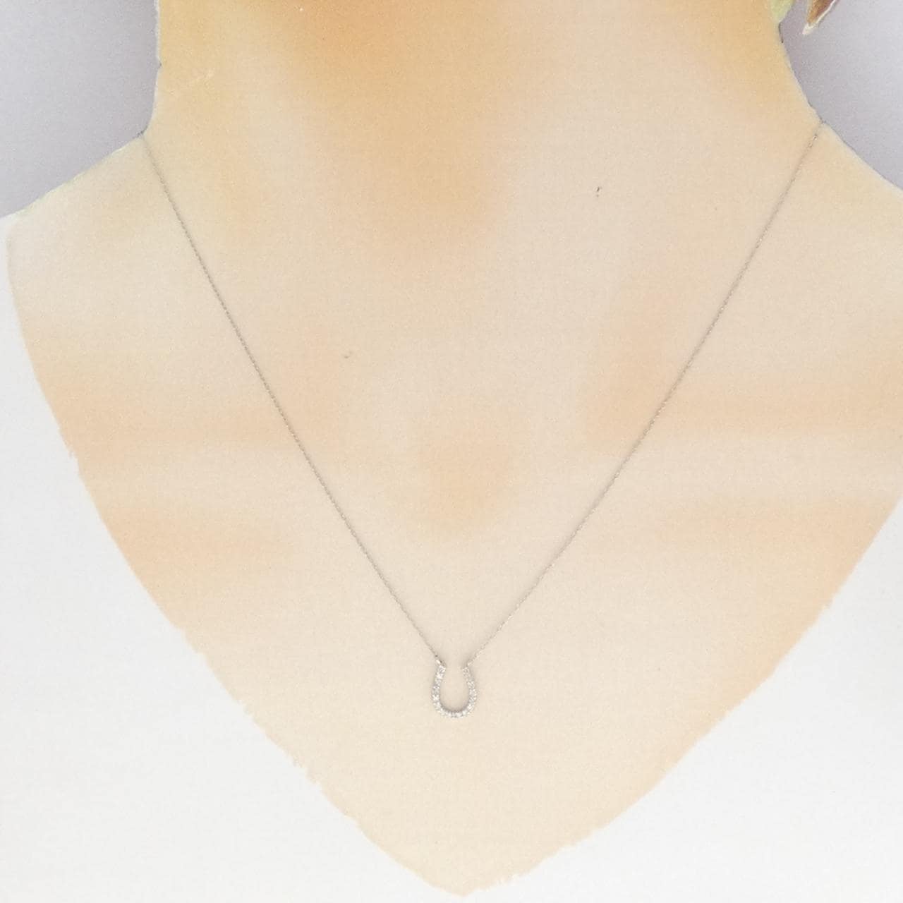 PT900/PT850 Horseshoe Diamond Necklace 0.10CT