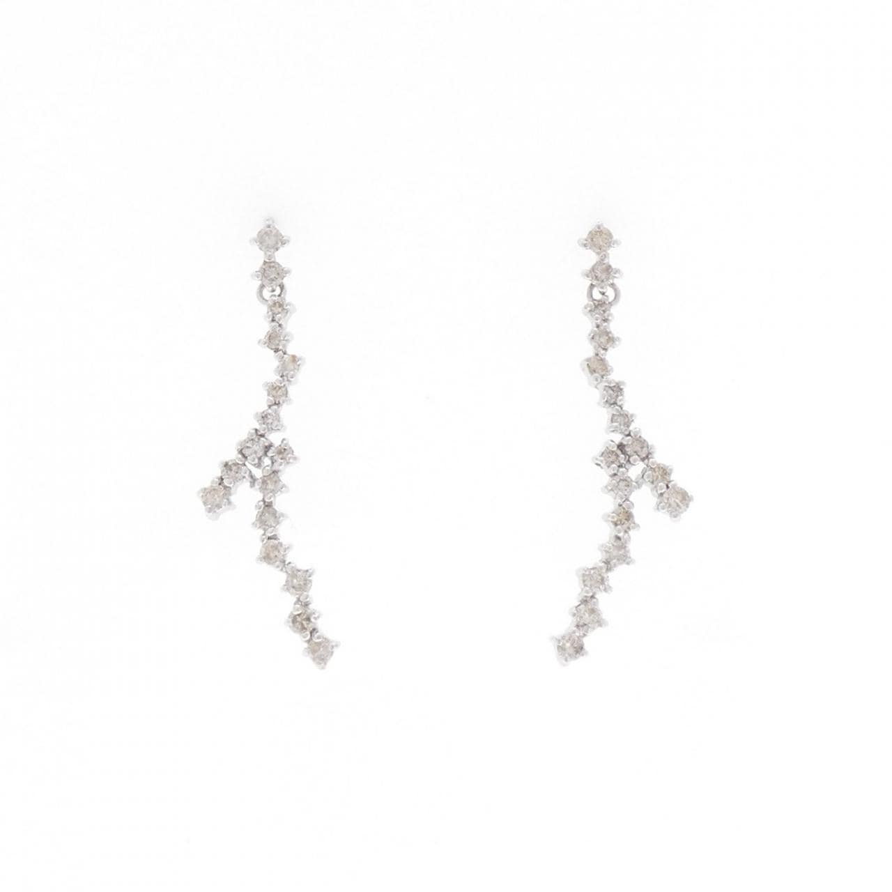 K18WG ダイヤモンド ピアス 0.50CT