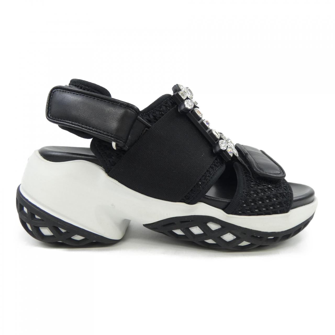 ロジェヴィヴィエ ROGER VIVIER ヴィヴ ラン ストラス バックル サンダル