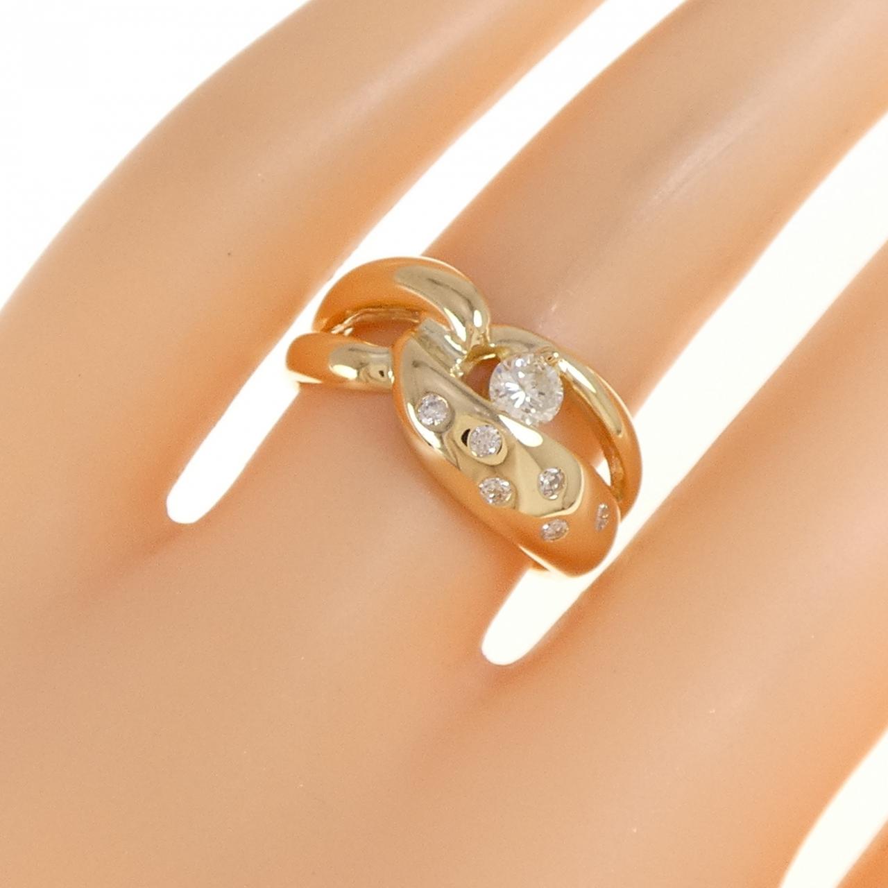 K18YG ダイヤモンド リング 0.30CT