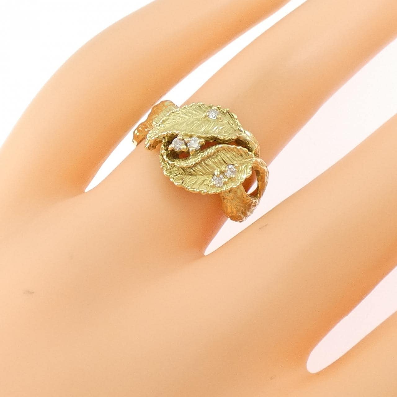 K18YG ダイヤモンド リング 0.09CT