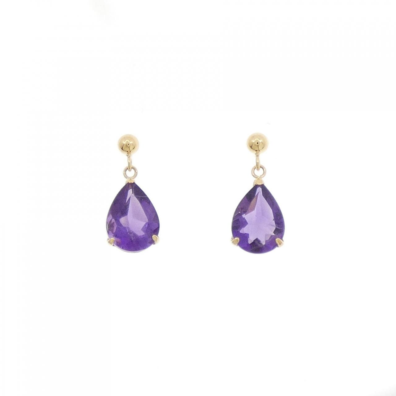 K18YG amethyst earrings