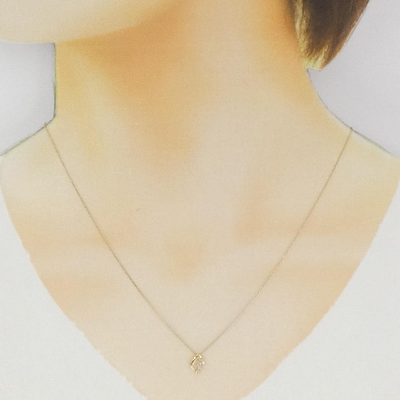 K10YG ダイヤモンド ネックレス 0.03CT