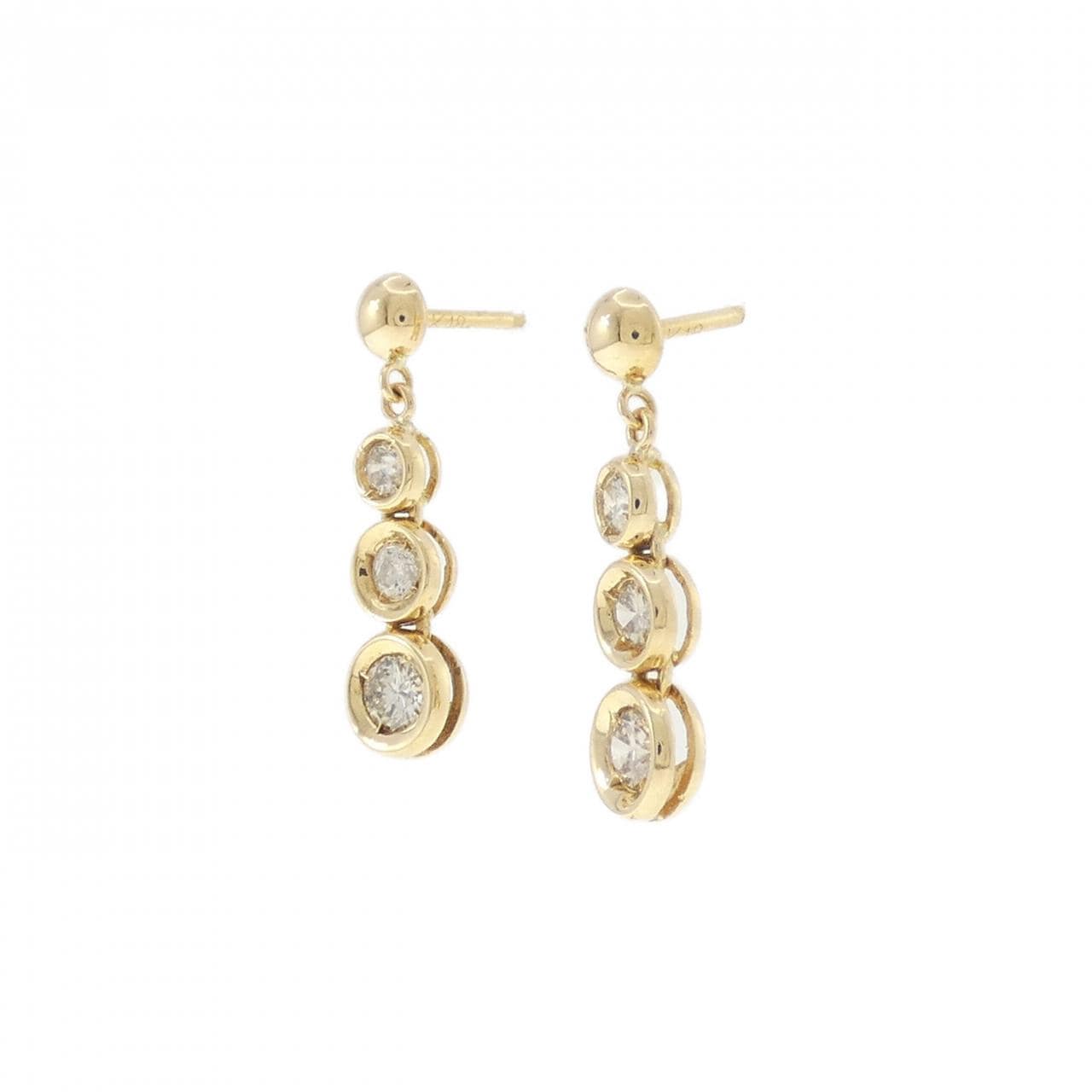 K18YG ダイヤモンド ピアス 0.60CT