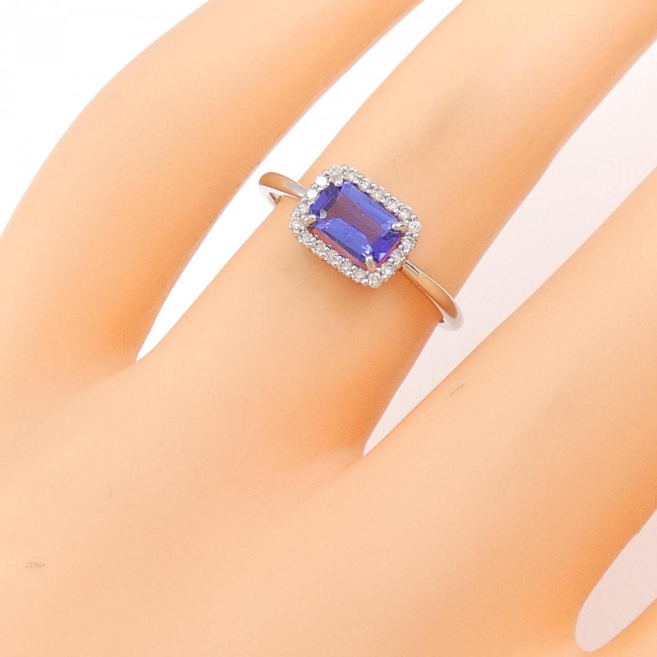 【新品】PT タンザナイト リング 0.46CT