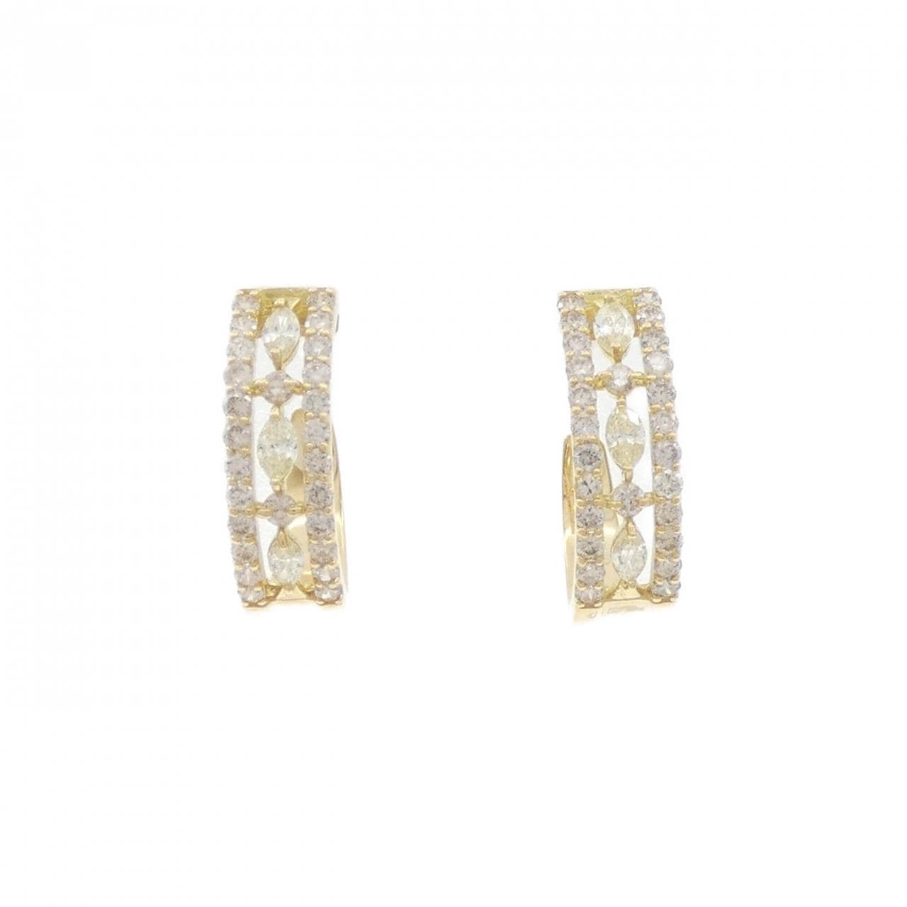 【新品】K18YG ダイヤモンド ピアス 0.60CT