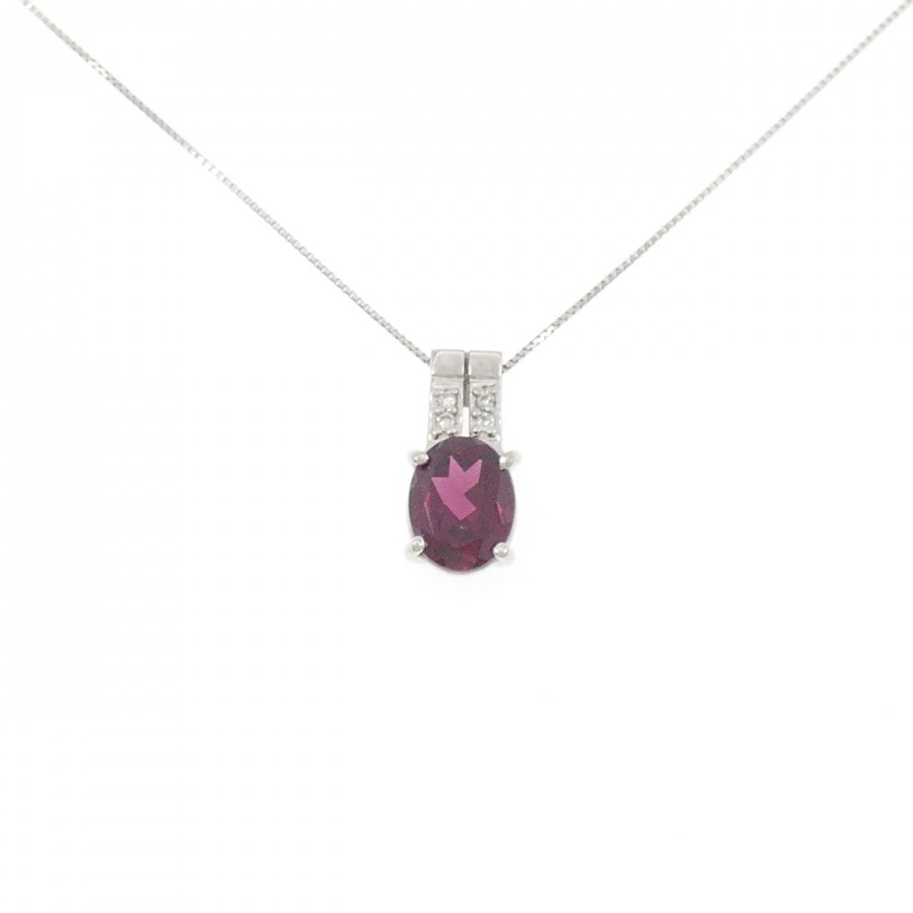 PT1000/PT850 ガーネット ネックレス 2.32CT