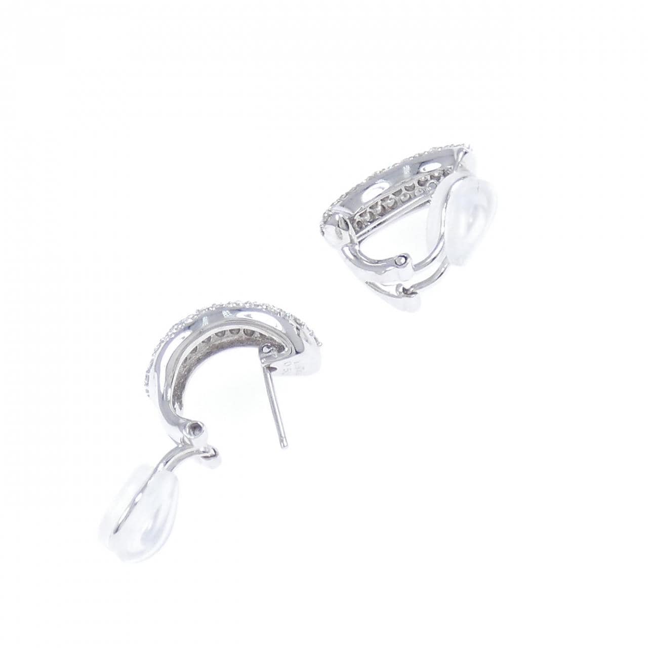 K18WG パヴェ ダイヤモンド ピアス/イヤリング 1.00CT